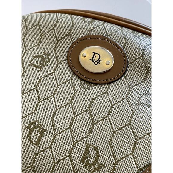 Christian Dior Beige & Brown Leather Trim Shoulder Bag - Picture 10 of 12